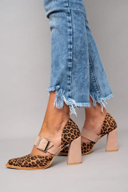 Ana™ | Tacones de Bloque Leopardo