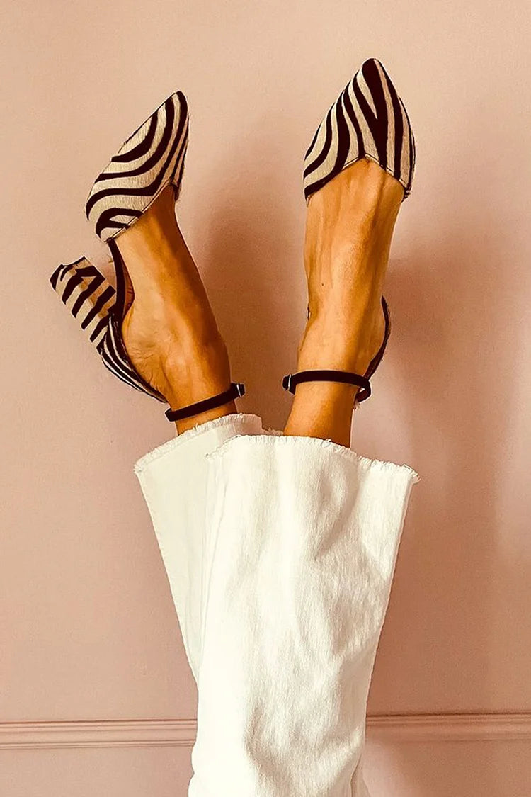 Karen™ | Tacones de Aguja cebra