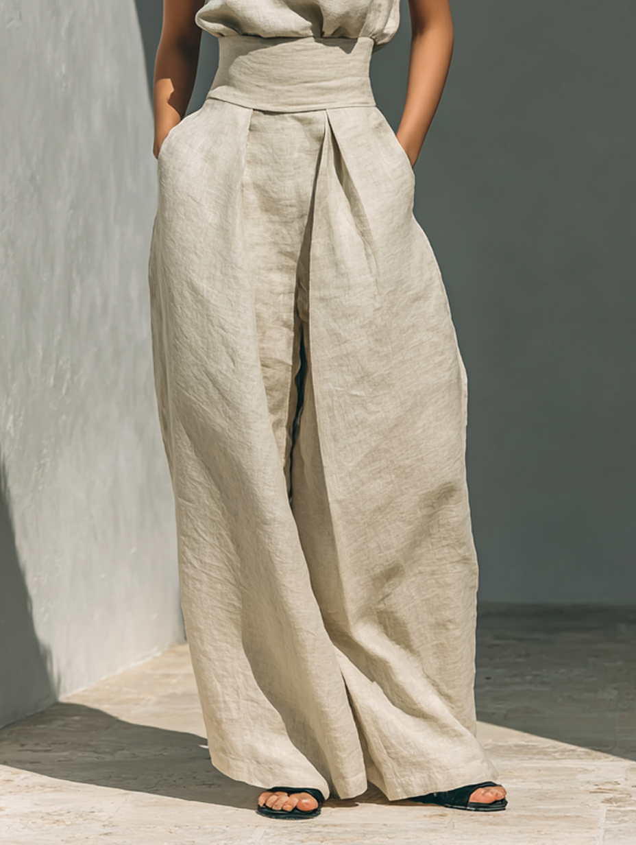 Conjunto de camiseta sin mangas y pantalones
