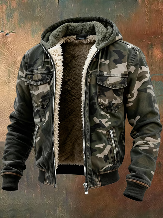 CHAQUETA DE CAMUFLAJE FORRADA