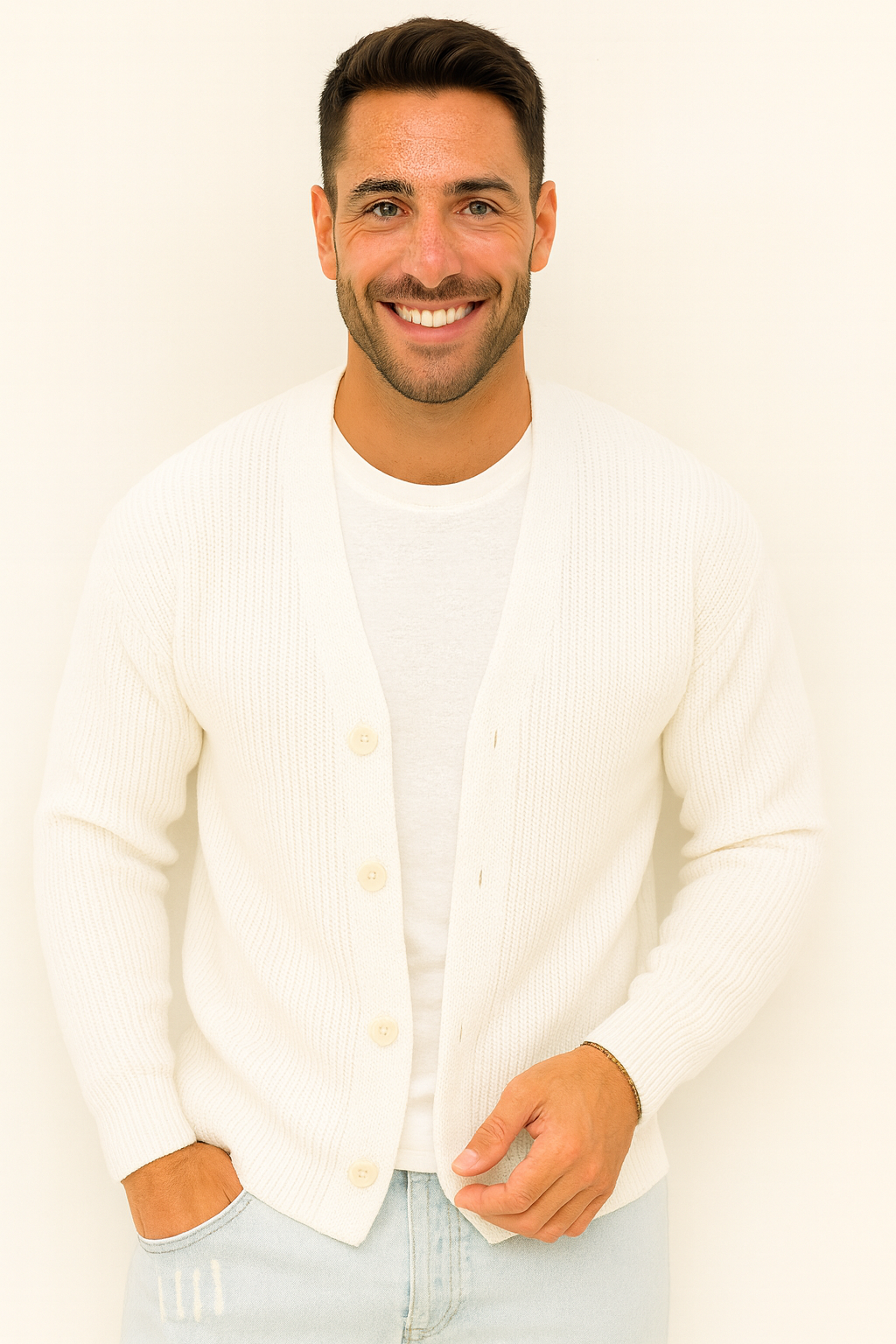 CARDIGAN BÁSICO DE LINO