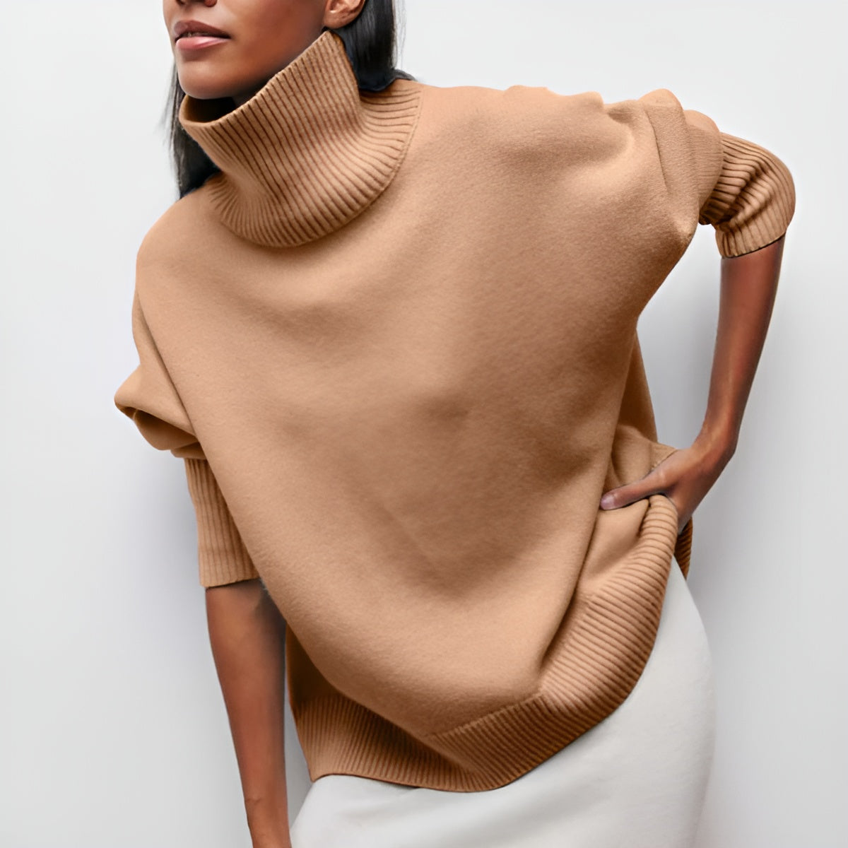 JERSEY DE PUNTO CON CUELLO VUELTO