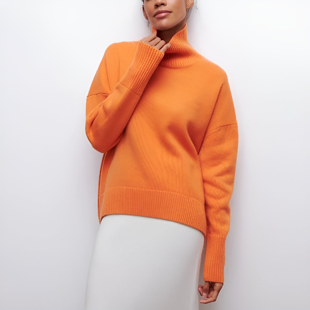 JERSEY DE PUNTO CON CUELLO VUELTO