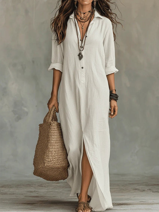 Soline™ | Maxi vestido con botones