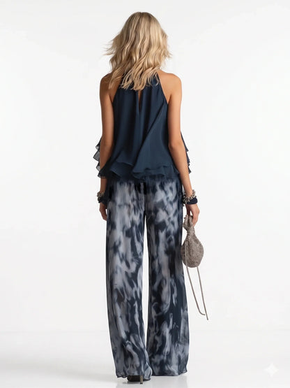 Elegante conjunto de dos piezas en chiffon