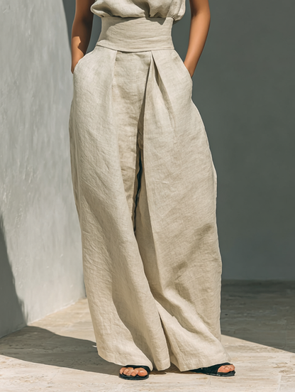 Conjunto de camiseta sin mangas y pantalones