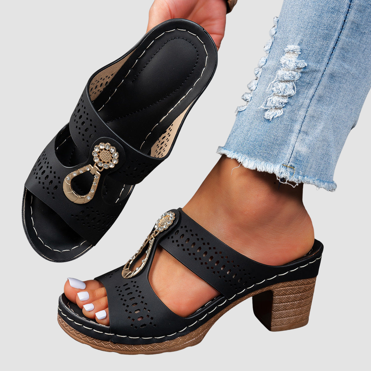Isabel™ | Sandalias Ortopédicas de Tacón