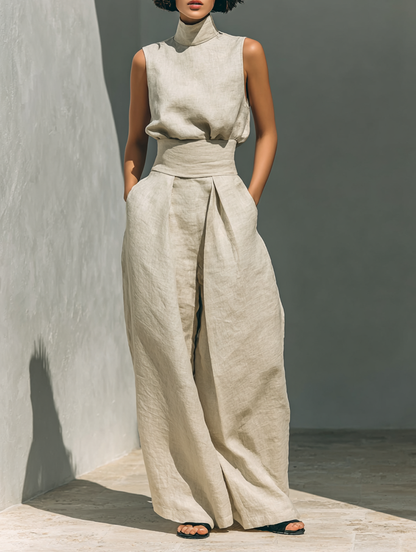 Conjunto de camiseta sin mangas y pantalones