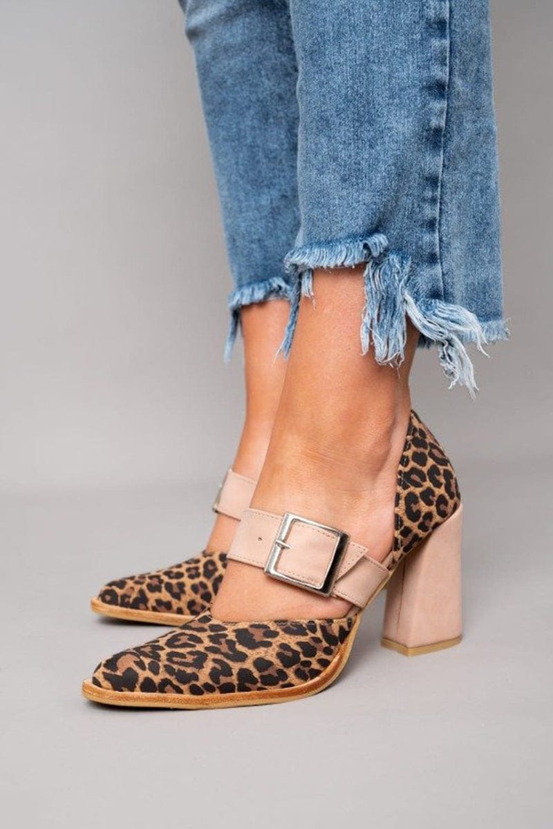 Ana™ | Tacones de Bloque Leopardo