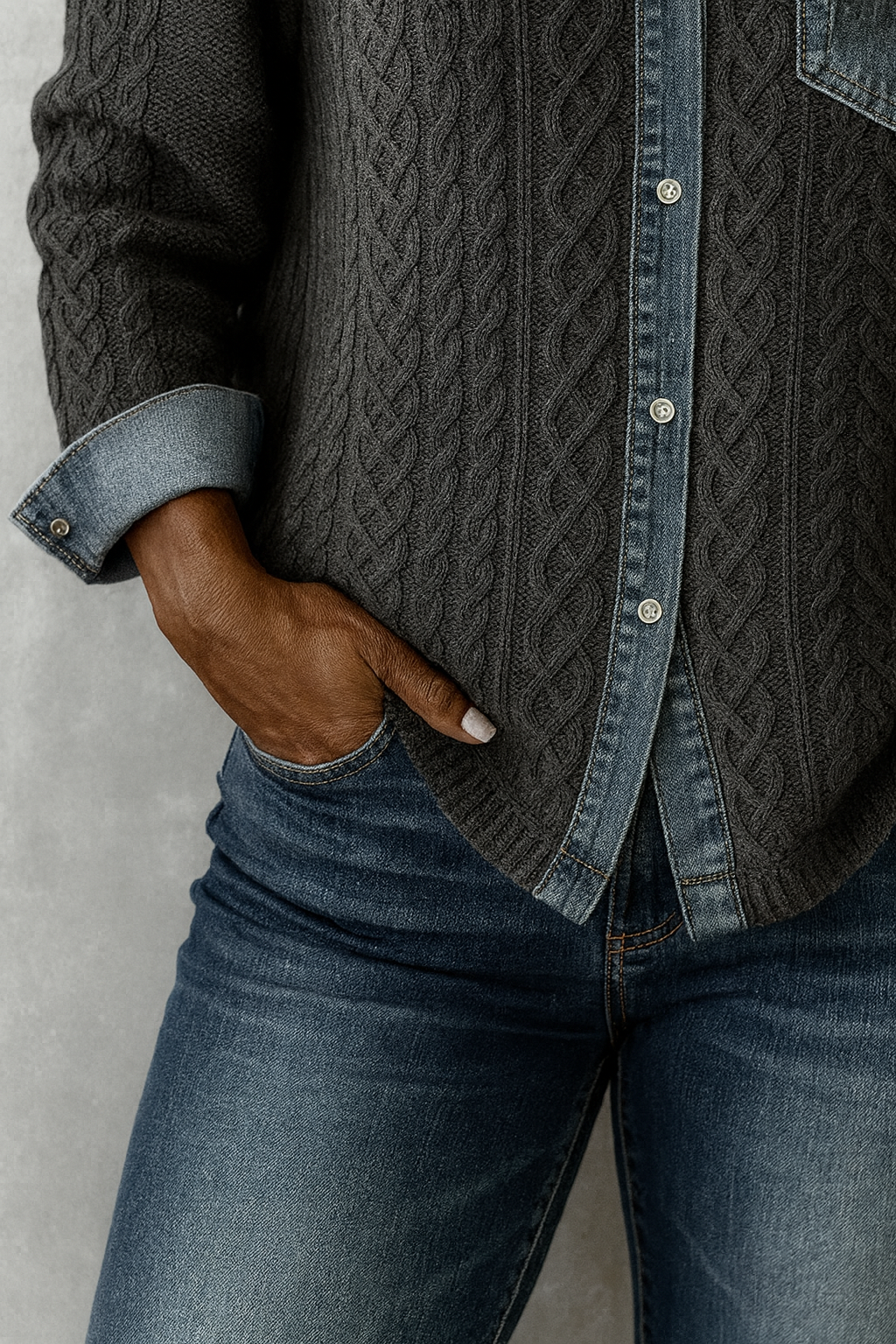 CAMISA DE PUNTO & DENIM