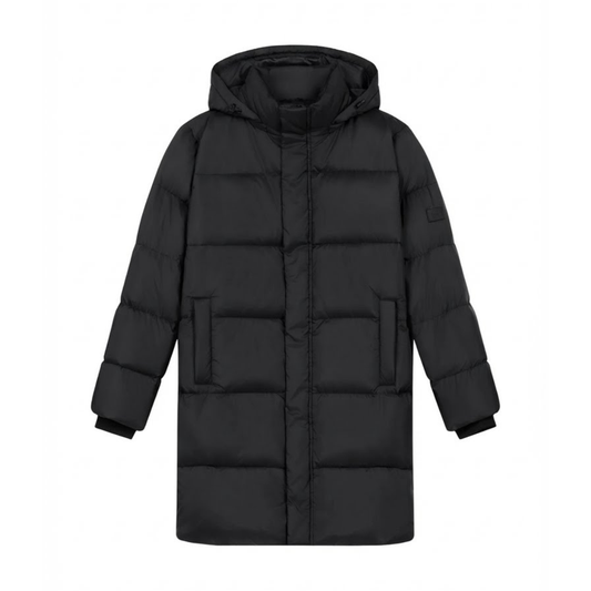ABRIGO ACOLCHADO DE PLUMAS (NEGRO)