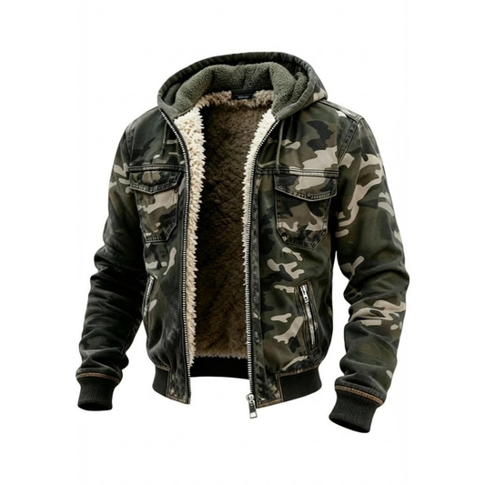 CHAQUETA DE CAMUFLAJE FORRADA