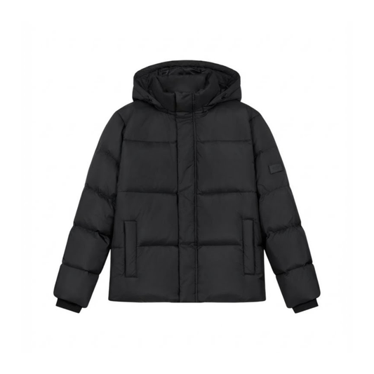 ABRIGO ACOLCHADO DE PLUMAS (NEGRO)