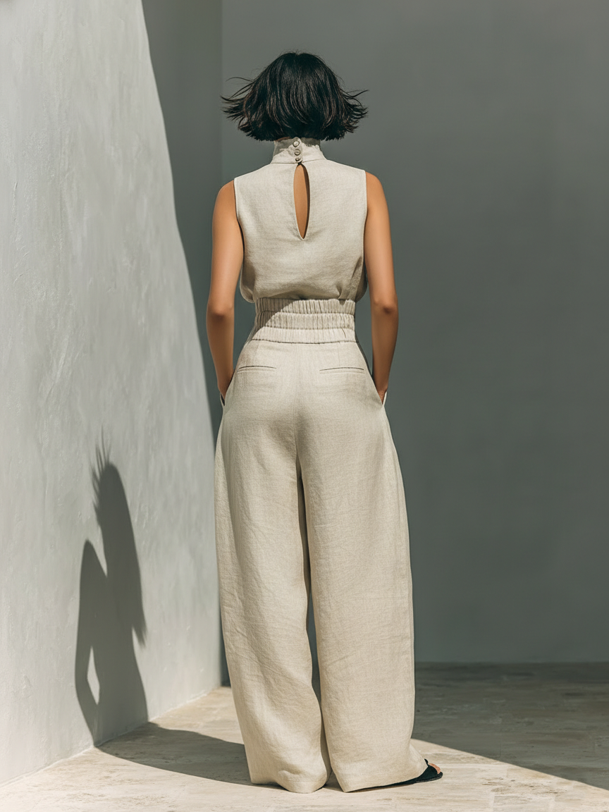 Conjunto de camiseta sin mangas y pantalones