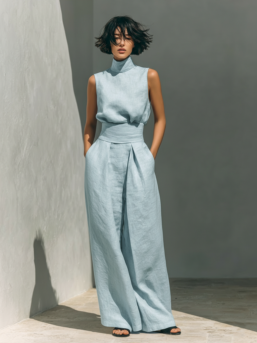 Conjunto de camiseta sin mangas y pantalones