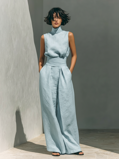 Conjunto de camiseta sin mangas y pantalones