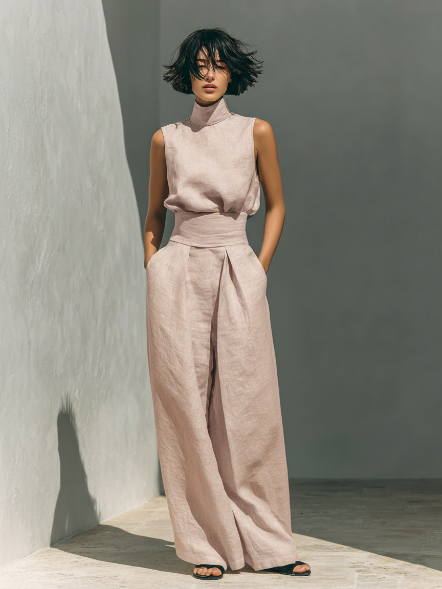Conjunto de camiseta sin mangas y pantalones
