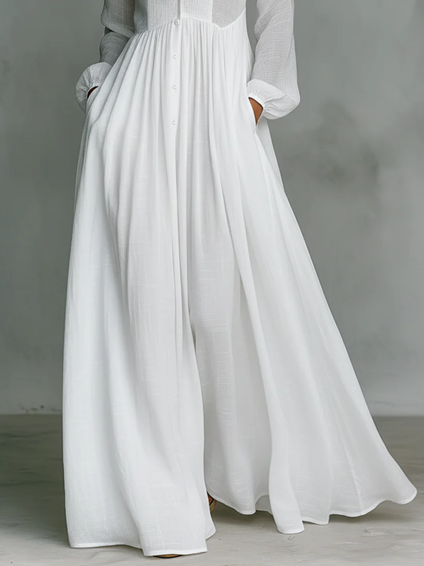 Léonie™ | Maxi vestido minimalista de cuello alto