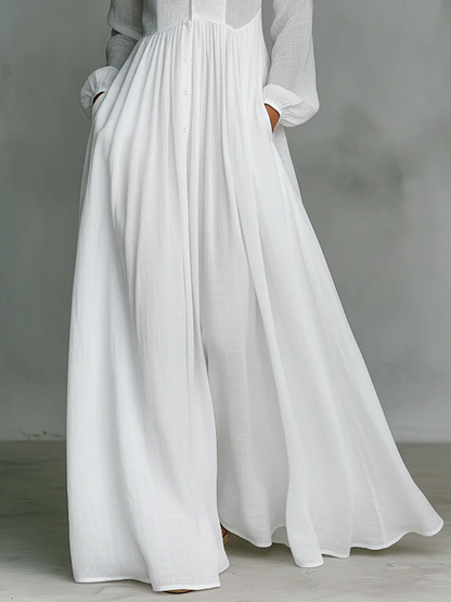 Léonie™ | Maxi vestido minimalista de cuello alto
