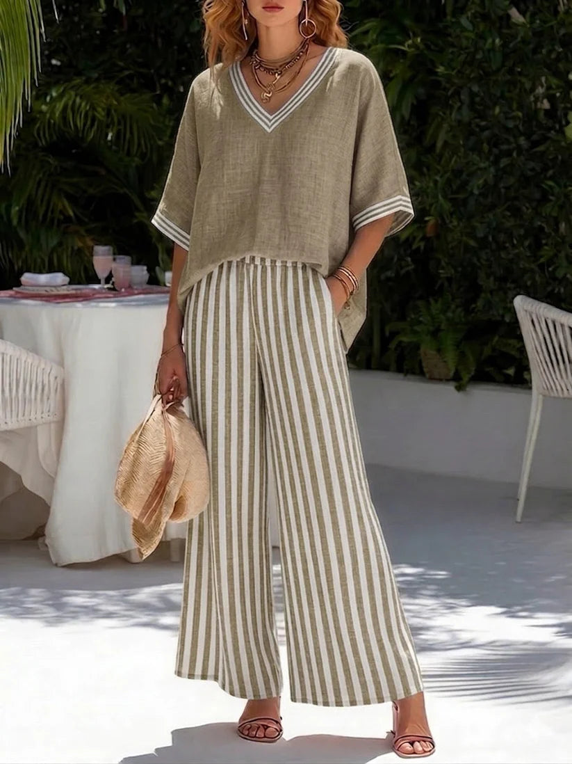 Elvara™ | conjunto de lino elegante