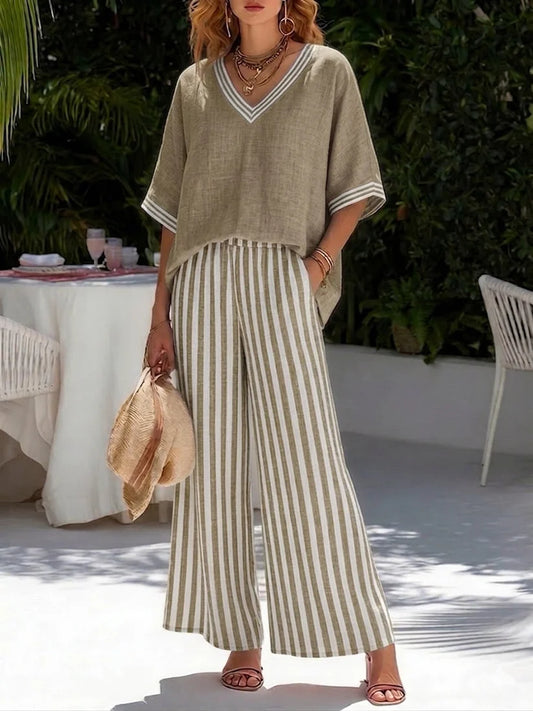 Elvara™ | conjunto de lino elegante