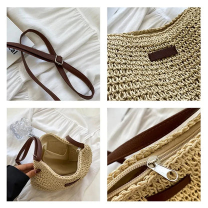 Bolso bandolera de paja