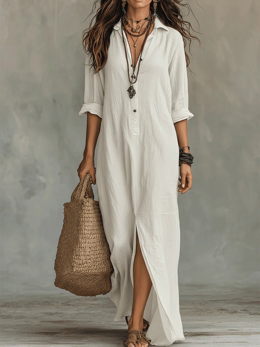 Soline™ | Maxi vestido con botones